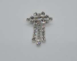 Jaren '50 chandelier broche met strass,