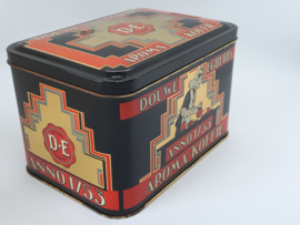 Vintage koffieblik van Douwe Egberts uit 1989