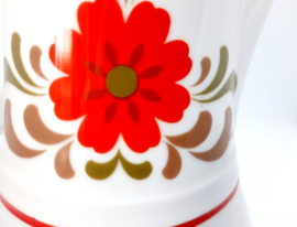 Retro koffiepot en melkkannetje Winterling Bavaria, decor lotusloem