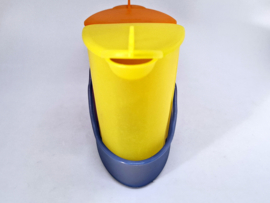 Tupperware bakjes in houder geel in oranje, serie Expression