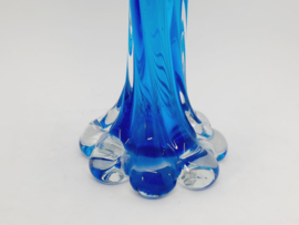 Blauwe vaas Murano glas