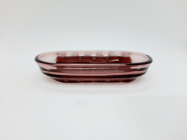 Vintage ringenbakje van paars persglas