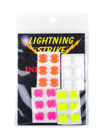 Lightning strike stick on indicator