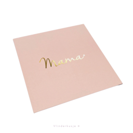Goudfolie kaart 'Mama ★' / 15x15 cm