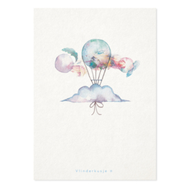 Luxe ansichtkaart 'Luchtballon'