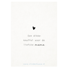 Luxe ansichtkaart 'Liefste mama'