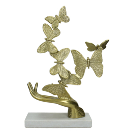 'Flying Butterflies' / goudkleurig ornament