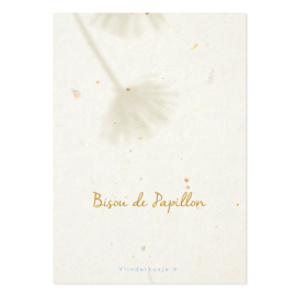 Luxe ansichtkaart ❀ 'Bisou de Papillon'
