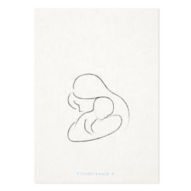 Luxe ansichtkaart 'Moederliefde'