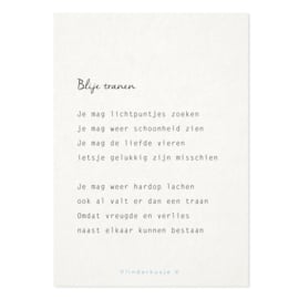 Luxe ansichtkaart 'Blije tranen' / Nieuw geluk na verlies