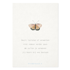 Luxe ansichtkaart Vlinder 'Verweven'