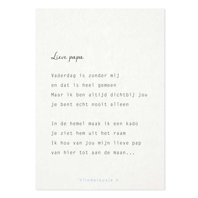 Luxe ansichtkaart 'Lieve papa' / Vaderdag