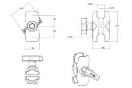 RAM Arm C/1,5" - 89mm