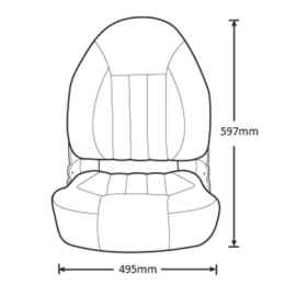 Tempress ProBax High-Back bootstoel mokka/zwart/carbon