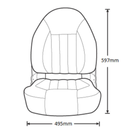 Tempress ProBax High-Back bootstoel antraciet/oranje/carbon