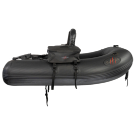 Raptor Belly Boat 180 met EVA tassen- zwart carbonlook