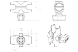 RAM Arm B/1" - 62mm