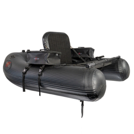 Raptor Belly Boat 180 met EVA tassen- zwart carbonlook
