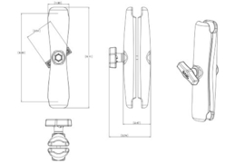 RAM Arm C/1,5" - 232mm