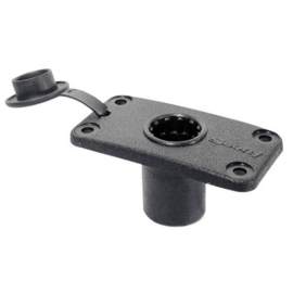 Scotty 244 Flush Deck Mount, Black, w/ Rain Cap