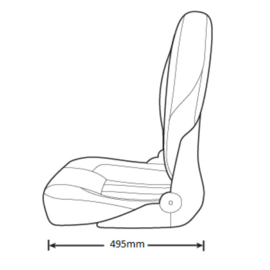 Tempress ProBax High-Back bootstoel antraciet/grijs/carbon