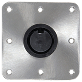 Springfield vierkante 7"x7" plug-in base inbouw Satin