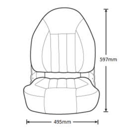 Tempress ProBax High-Back bootstoel zwart/grijs/carbon