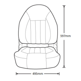 Tempress ProBax High-Back bootstoel zwart/antraciet/carbon