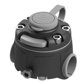 Borika FASTen FMr125 Reling mount 22/25mm zwart/zwart