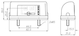 Kentekenplaatverlichting LED 12-24V