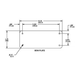 Minn Kota RTA-54 composiet montage plaat wit extra sterk