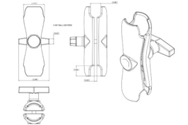 RAM Arm C/1,5" - 143mm