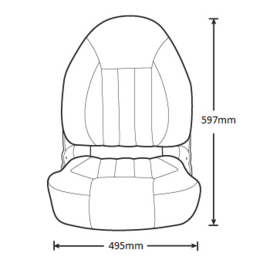 Tempress ProBax High-Back bootstoel antraciet/rood/carbon