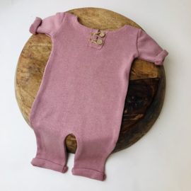 Newborn Onesie - Knitted Collection "Baby" - Old Pink