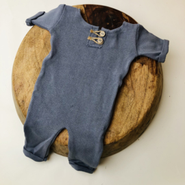 Newborn Onesie - Knitted Collection "Baby" - Old Blue