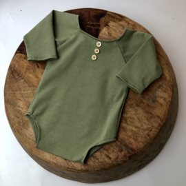 Newborn Romper Stretch - Olive