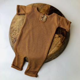 Newborn Onesie - Knitted Collection "Baby" - Camel