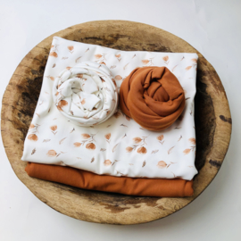 Flower Collection - Stretch Wrap - Cognac tulip