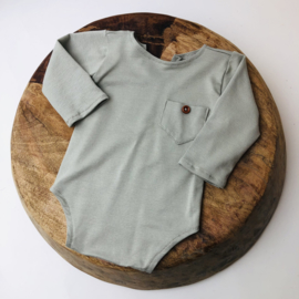 Newborn Romper stretch - Sage green