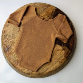 Newborn Romper - Knitted Collection "Baby" - Camel