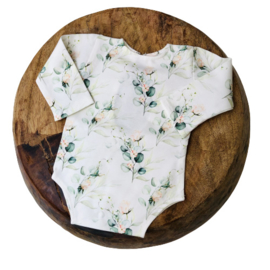 Newborn Romper - Flower Collection - Rose Eucalyptus