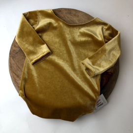 Sitter Romper - Velvet - Gold - size 80