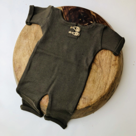 Newborn Onesie - Knitted Collection "Baby" - Moss Green