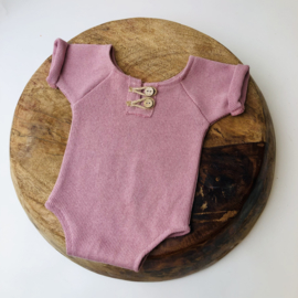 Newborn Romper - Knitted Collection "Baby" - Old Pink