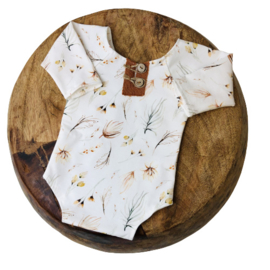 Newborn Romper - Flower Collection - BOHO cognac