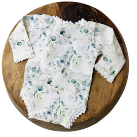 Newborn Romper - Flower Collection - Eucalyptus Lace