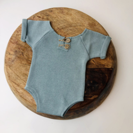 Newborn Romper - Knitted Collection "Baby" - Old Mint