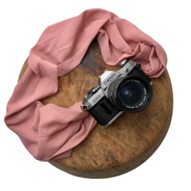 Camera Strap - Old Rose- Camel/Black Leather