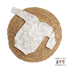 Newborn Romper - Flower Collection - Watercolor Mauve Lace