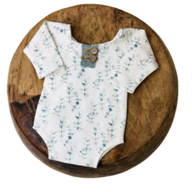 Newborn Romper - Flower Collection - mini eucalyptus old mint